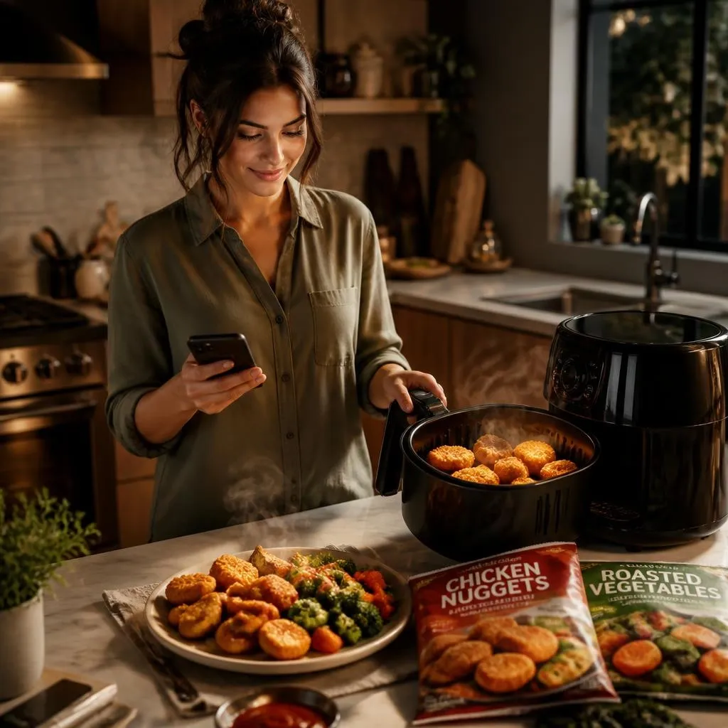 Congelados crujientes con la air fryer